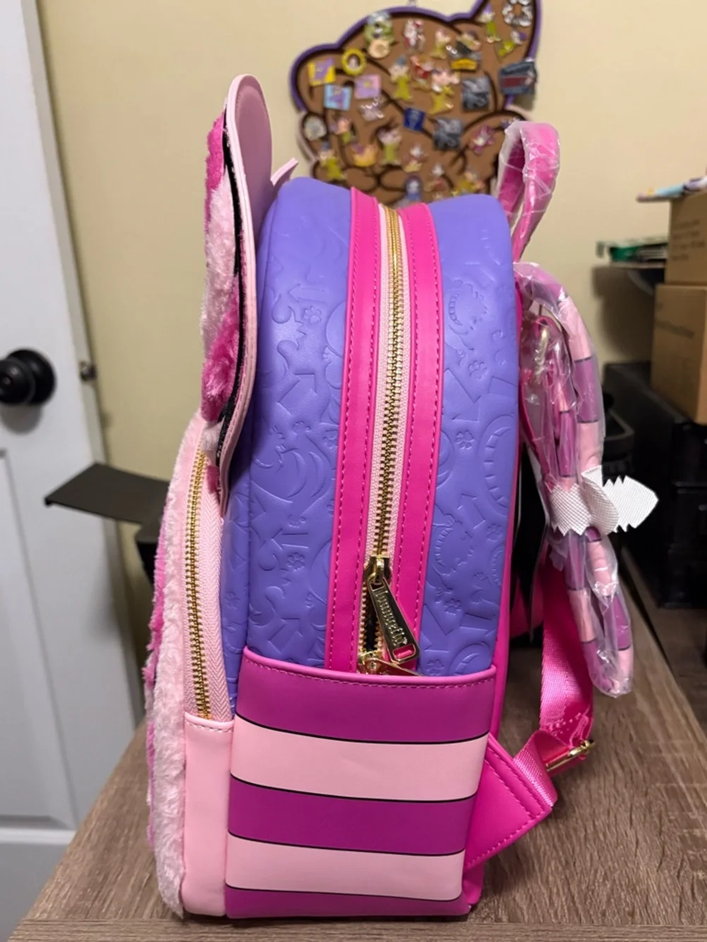 🔥 Loungefly Disney Alice in Wonderland Fuzzy Cheshire Cat Mini Backpack